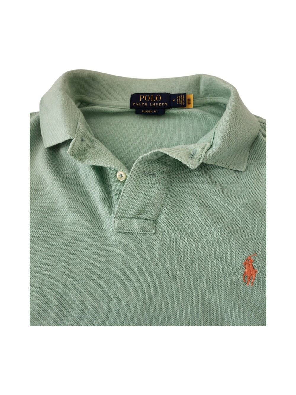 Polo Ralph Lauren Classic Fit Medium Light Green Cotton Polo Shirt
